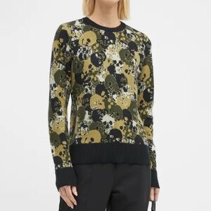 Anatomie Winona Skull Printed Knit Sweater Size XS